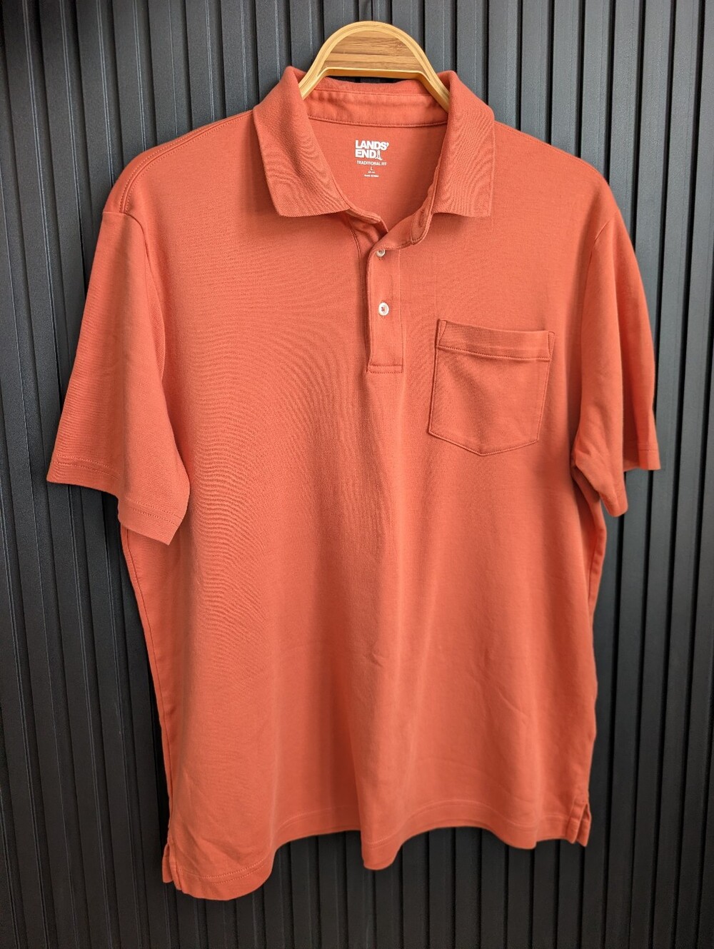 Lands' End Men’s Traditional Fit Cotton Polo | Size L